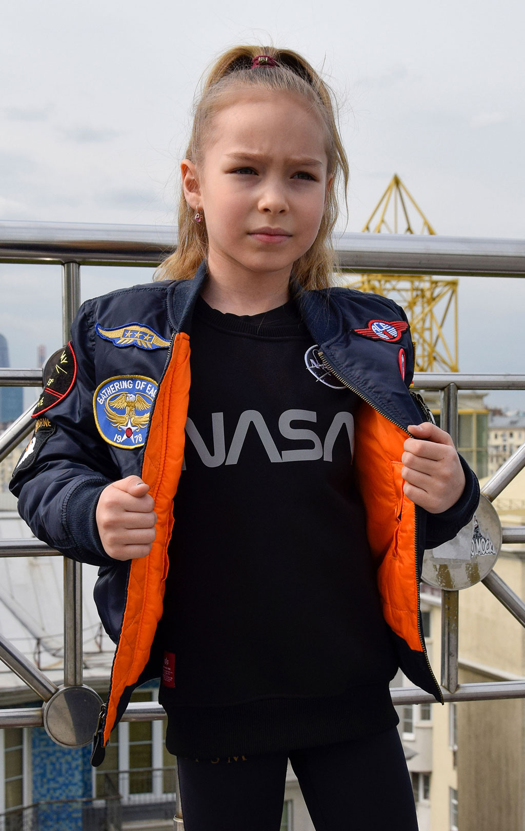 Детская куртка-бомбер лётная ALPHA INDUSTRIES Youth Patch Kids MA-1 rep. blue 