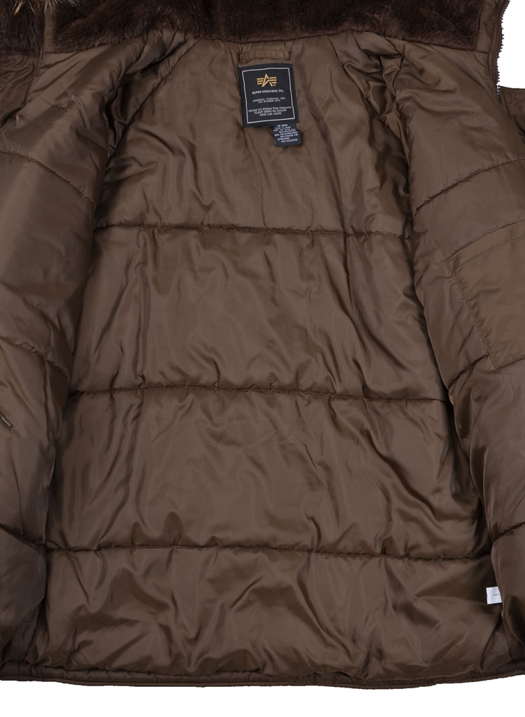 Аляска ALPHA INDUSTRIES CLASSIC N-3B натур. мех chocolate 