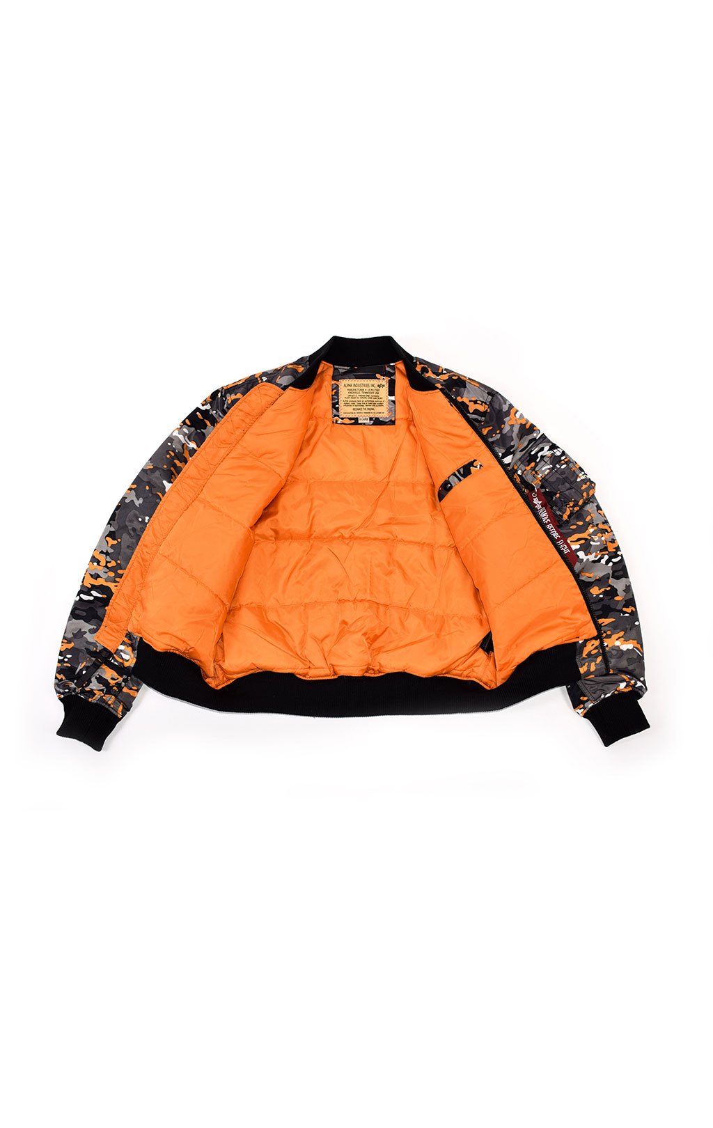 Бомбер ALPHA INDUSTRIES VF 59 MA-1 black orange camo 