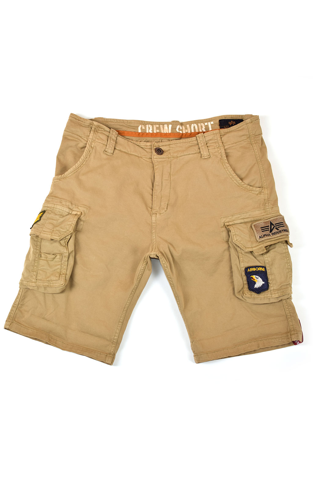 Шорты ALPHA INDUSTRIES CREW SHORT PATCH sand 