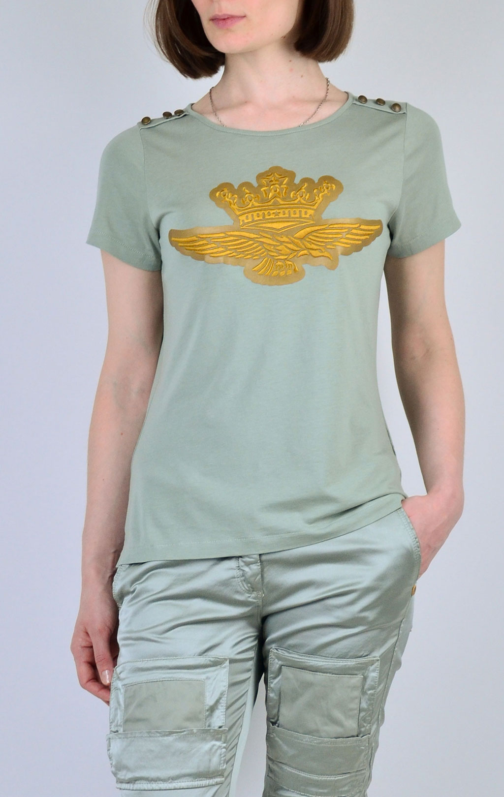 Женская футболка AERONAUTICA MILITARE salvia (TS 1494) 