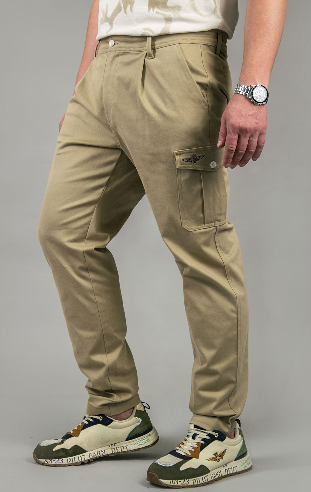 Брюки-карго AERONAUTICA MILITARE SS 24/TR sand washed (PA 1579) 