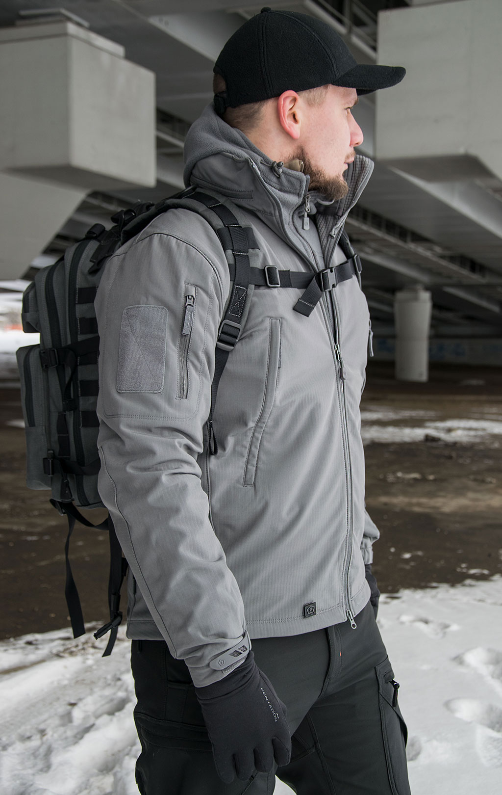 Куртка тактическая softshell Pentagon мембрана ARTAXES big size Soft Shell grey wolf 08011 