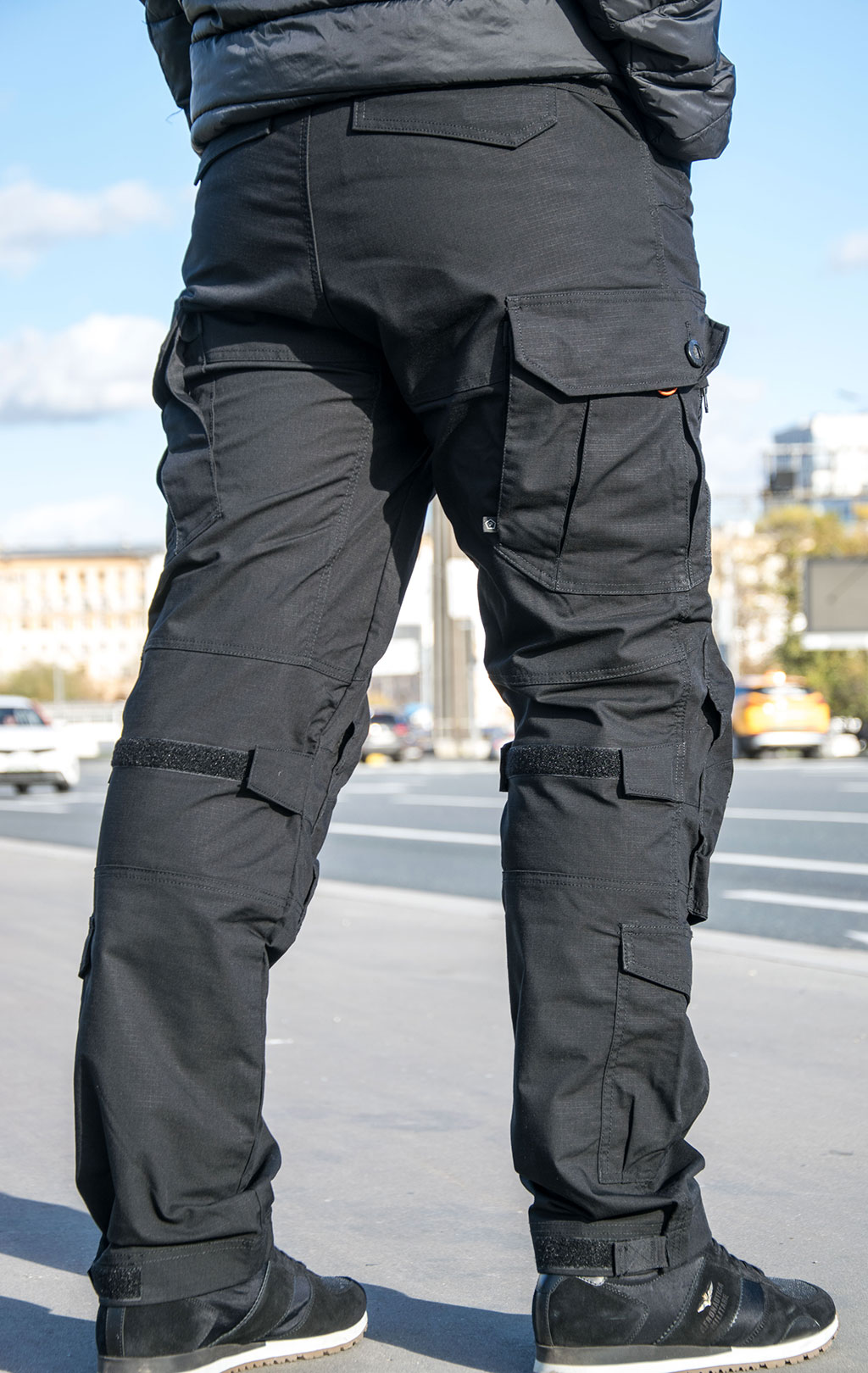 Брюки тактические Pentagon WOLF big size хлопок35%/полиэстер65% Rip-Stop stretch black 05031 