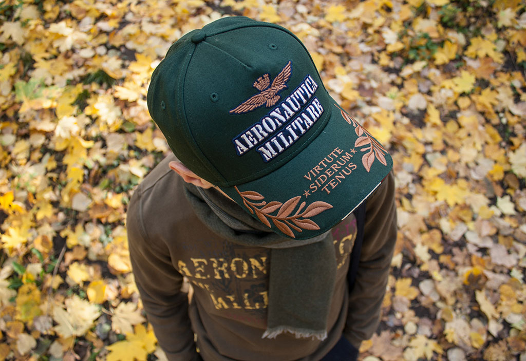 Бейсболка AERONAUTICA MILITARE verde bandiera (HA 995)