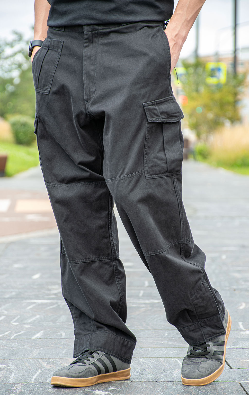 Брюки-карго ALPHA INDUSTRIES BELGIAN PANT M-64 плотные FW 24/25 black 