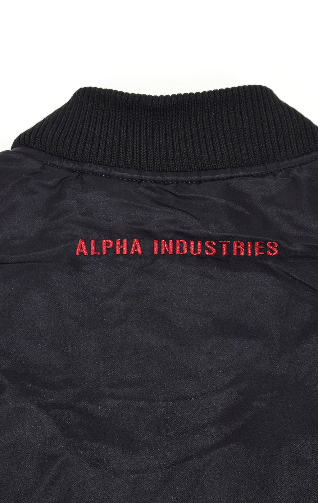 Куртка-бомбер лётная ALPHA INDUSTRIES D-Tec SE big size MA-1 black/red 