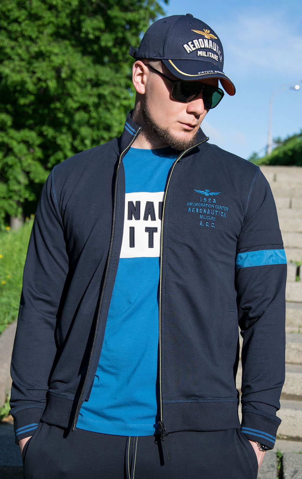 Олимпийка AERONAUTICA MILITARE SS 21/TR blue black (FE 1571) 