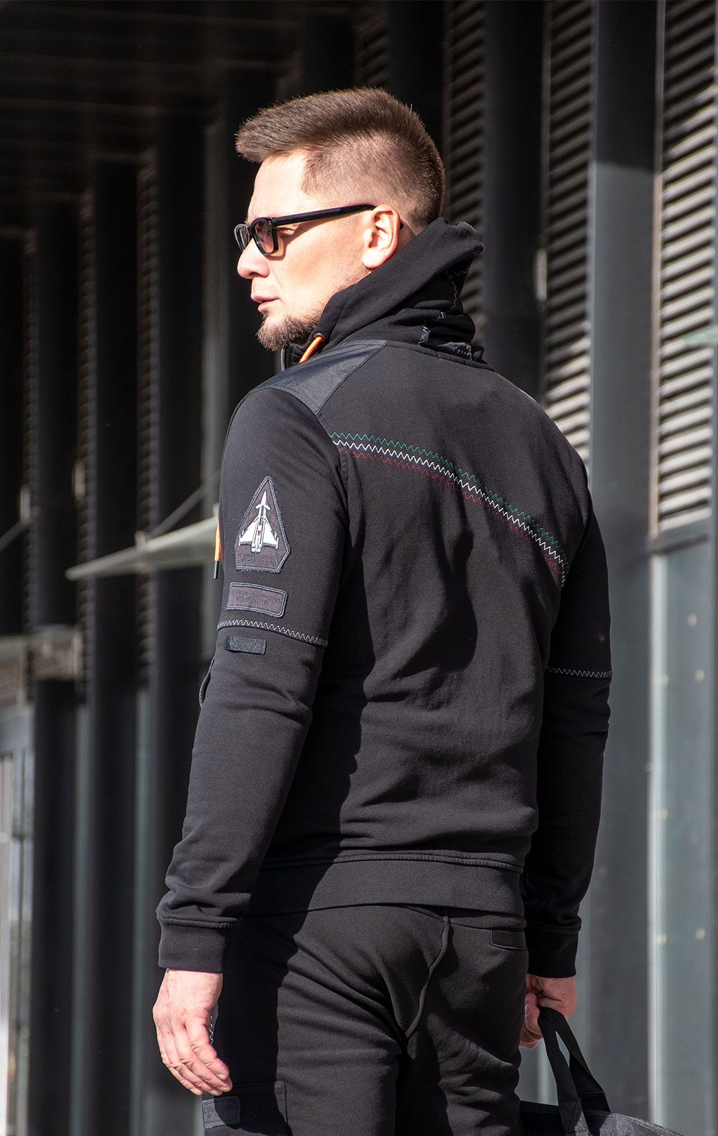 Толстовка AERONAUTICA MILITARE FW 24/25/TR jet black (FE 1940) 