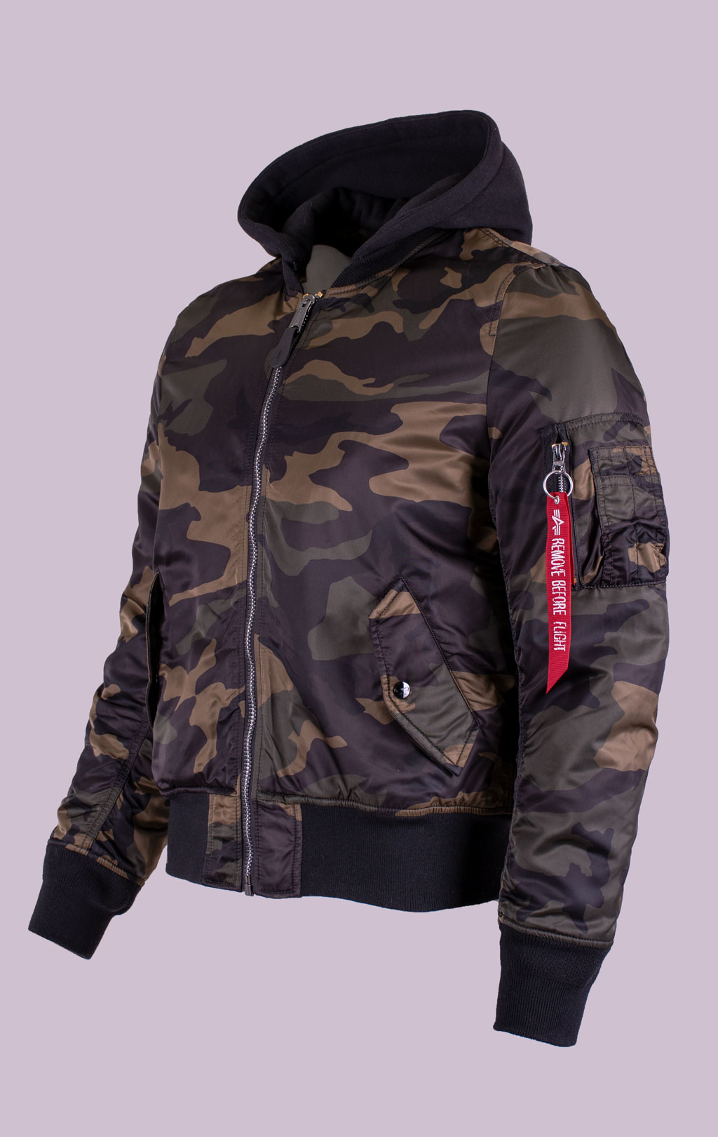 Куртка-бомбер ALPHA INDUSTRIES MA-1 NATUS dark woodland camo 