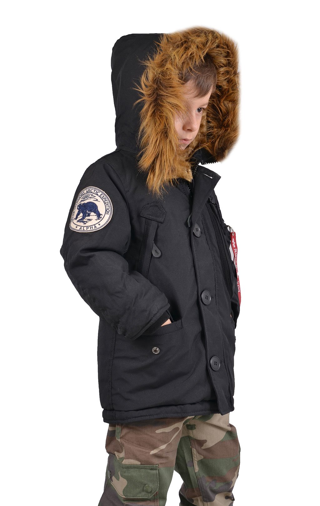 Детская аляска ALPHA INDUSTRIES POLAR black 