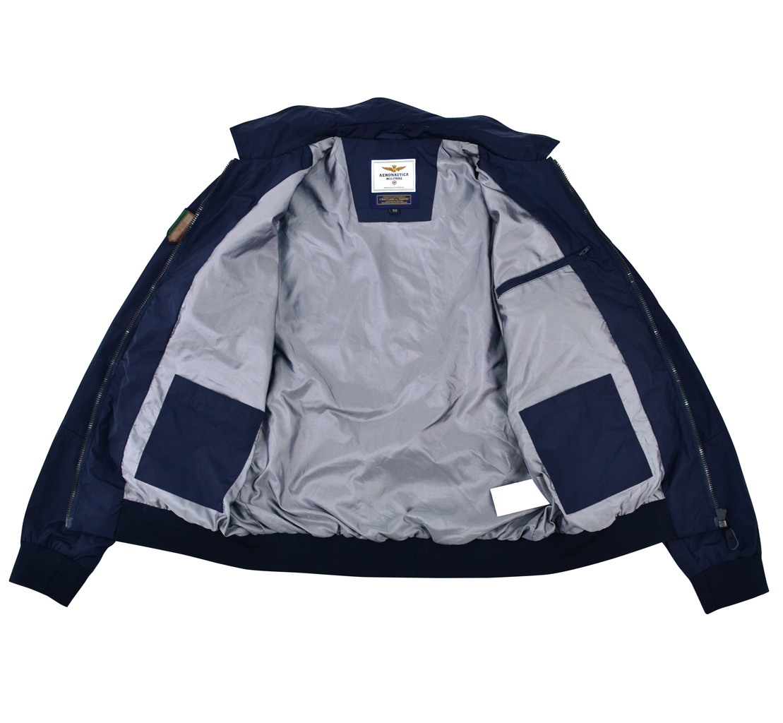 Ветровка-бомбер AERONAUTICA MILITARE blue navy (AB 1559) 