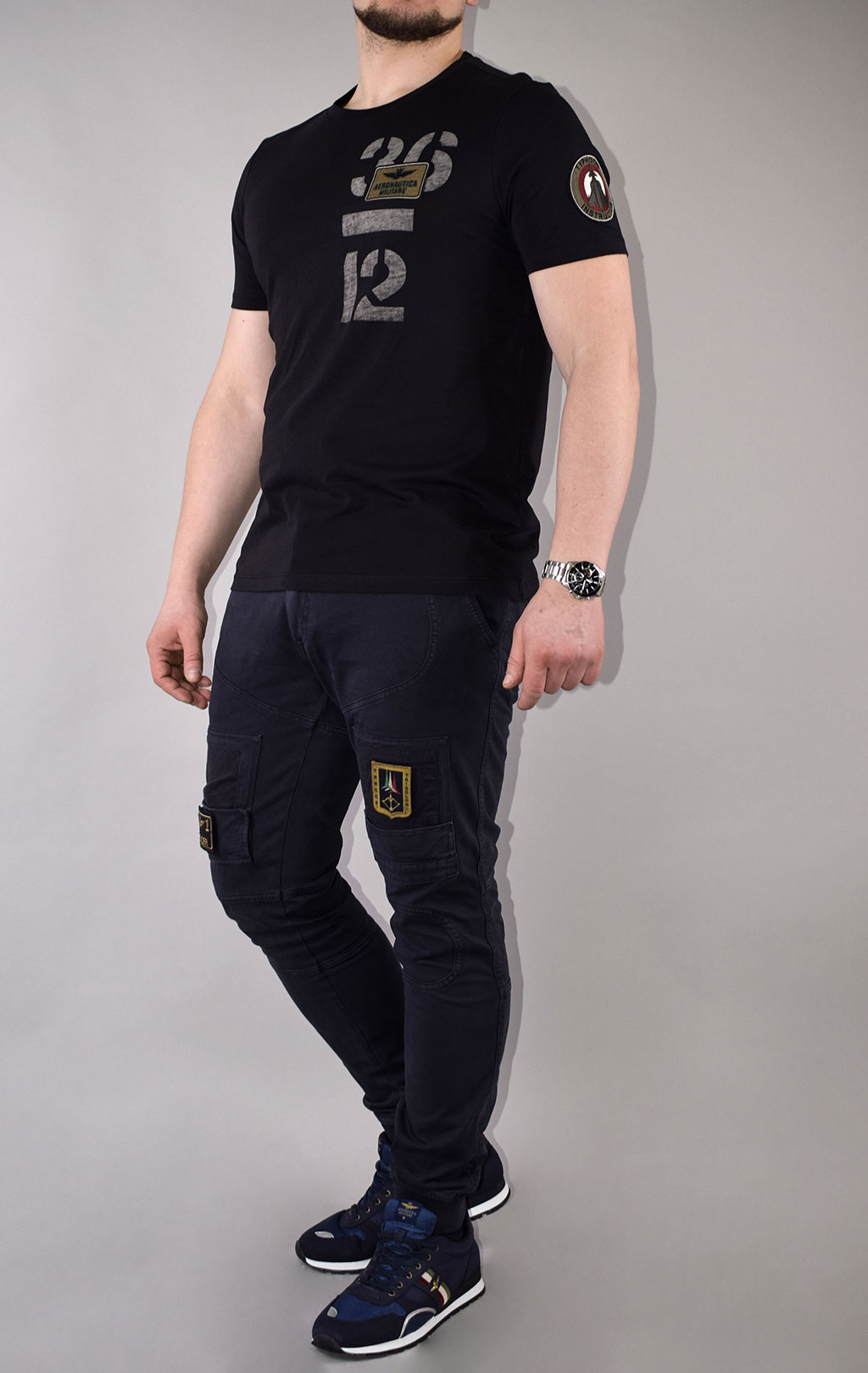 Футболка AERONAUTICA MILITARE SS 21/TR jet black (TS 1868) 