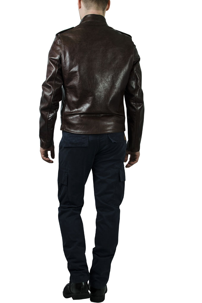 Куртка-косуха SCHOTT NYC MOTORCYCLE JCT Midweight Waxy COWHIDE 27 кожа brown (626) 