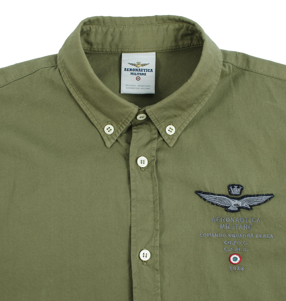 Рубашка AERONAUTICA MILITARE verde olive (CA 1004) 