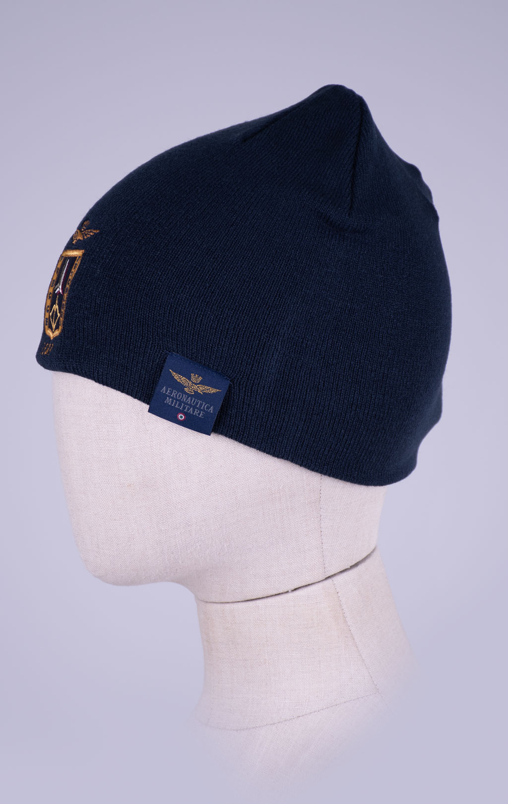 Шапка вязаная AERONAUTICA MILITARE FW 26/27/CN blue navy (CU 0092) 