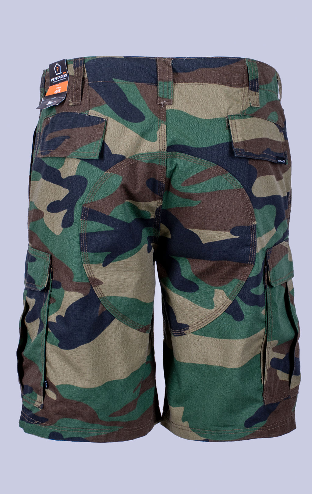 Шорты карго Pentagon BDU 2.0 big size хлопок35%/полиэстер65% Rip-Stop camo woodland(51) 05011 