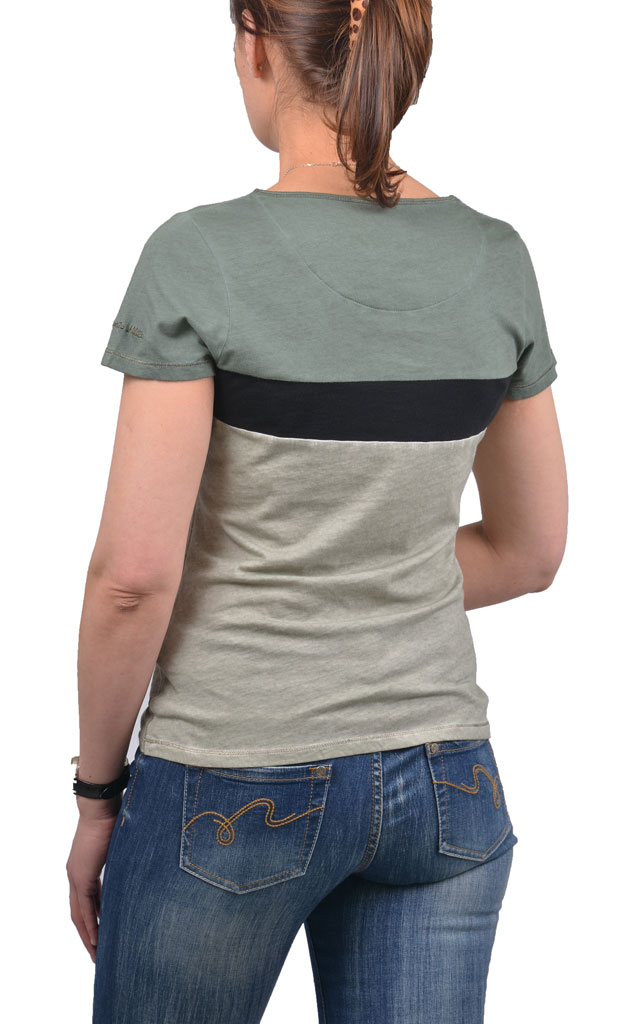 Женская футболка AERONAUTICA MILITARE verde ch/nero (TS 1088) 