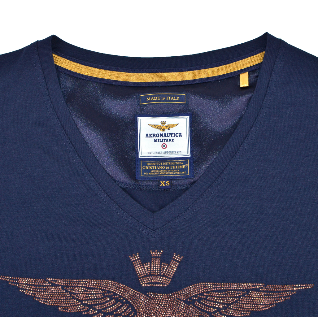 Женская футболка AERONAUTICA MILITARE blue navy (TS 1485) 