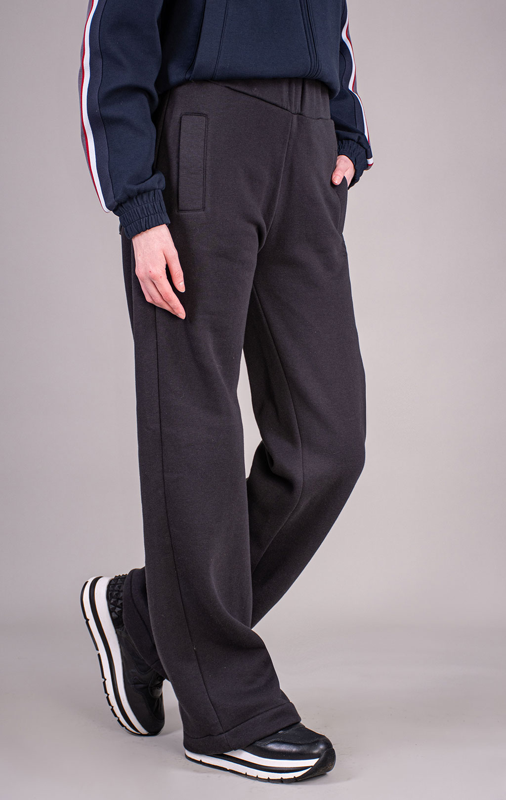 Женские брюки трикотажные AERONAUTICA MILITARE FW 25/26/TR nero (PF 1007) 