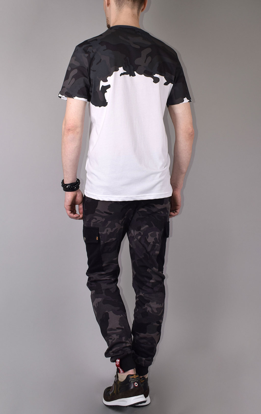 Футболка ALPHA INDUSTRIES LOST CAMO T black camo 