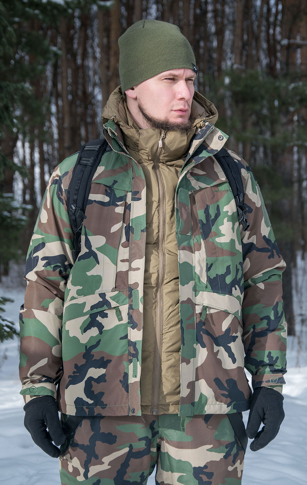 Куртка тактическая Pentagon мембрана HURRICANE camo woodland 07104 