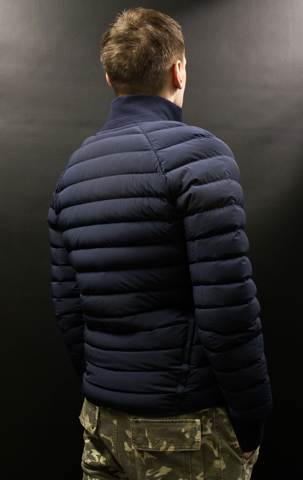 Куртка-пуховик лёгкая PARAJUMPERS MASON blue black 