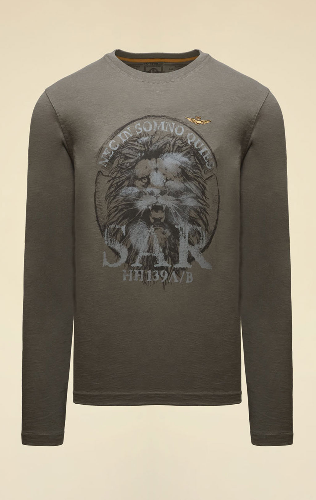 Лонгслив AERONAUTICA MILITARE FW 25/26/BD beluga grey (TS 2485)
