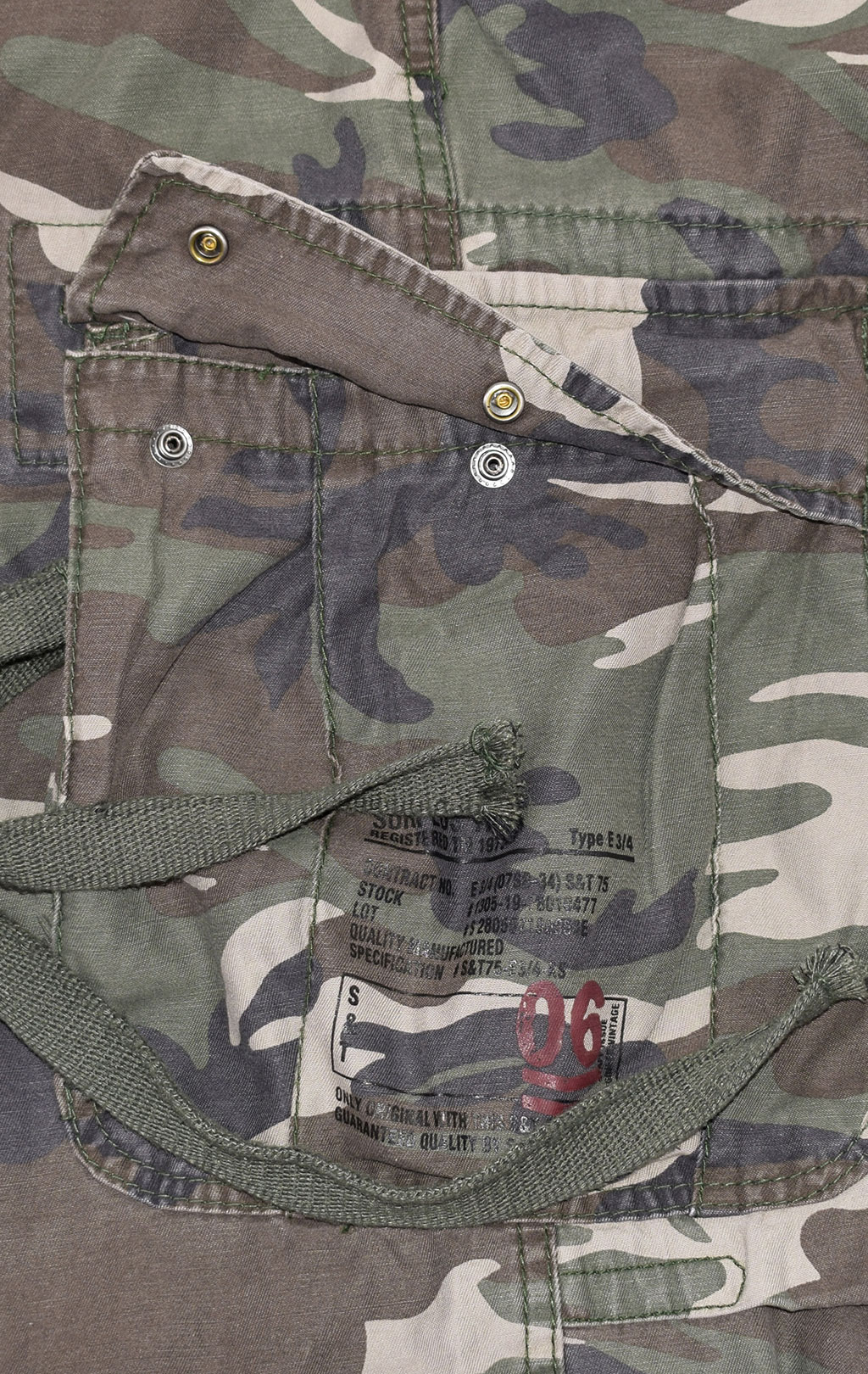 Шорты бриджи Surplus ENGINEER 3/4 VINTAGE camo woodland 