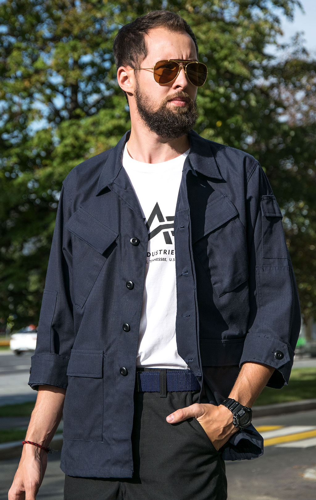 Китель полевой Tru-Spec BDU полиэстер Rip-Stop navy 