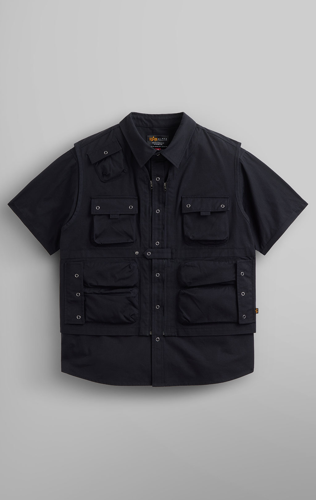 Ветровка трансформер ALPHA INDUSTRIES C-1 MOD SHIRT JACKET SS 24 m black 