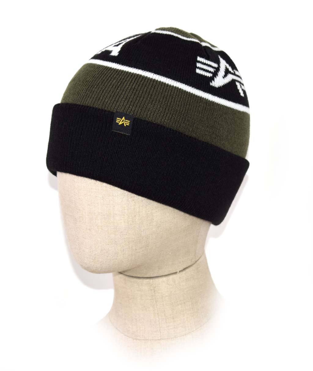 Шапка ALPHA INDUSTRIES BEANIES dark green 