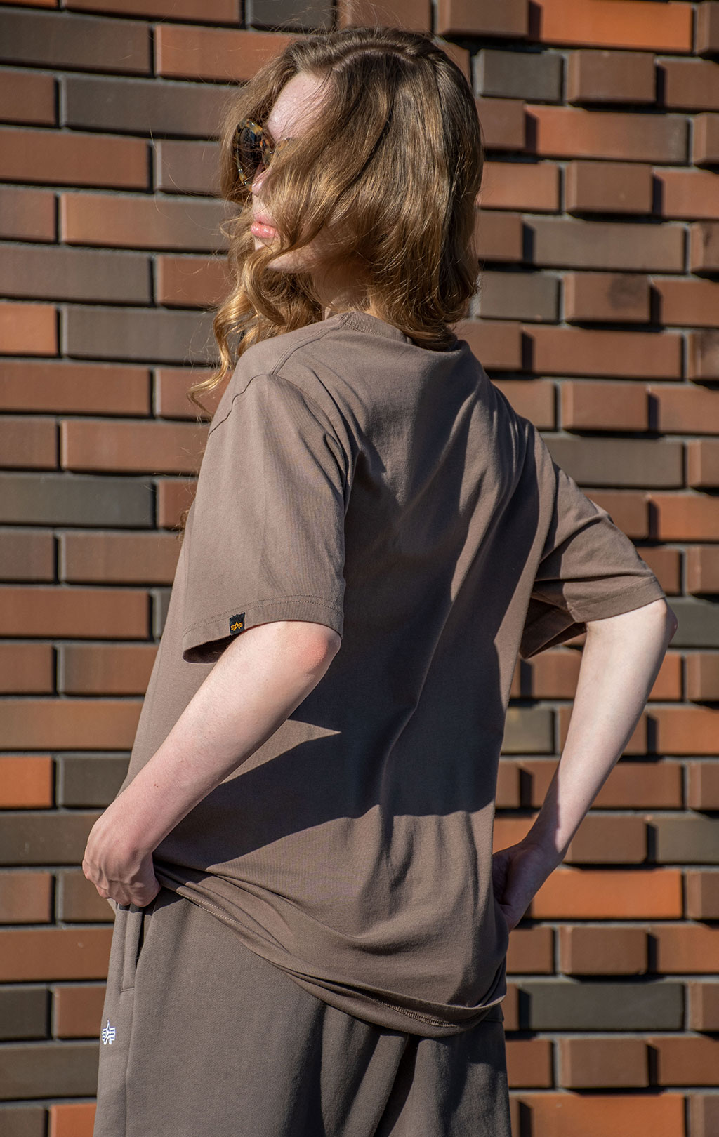 Футболка ALPHA INDUSTRIES ALPHA FINGERPRINT TEE плотная FW 24/25 coyote brown 