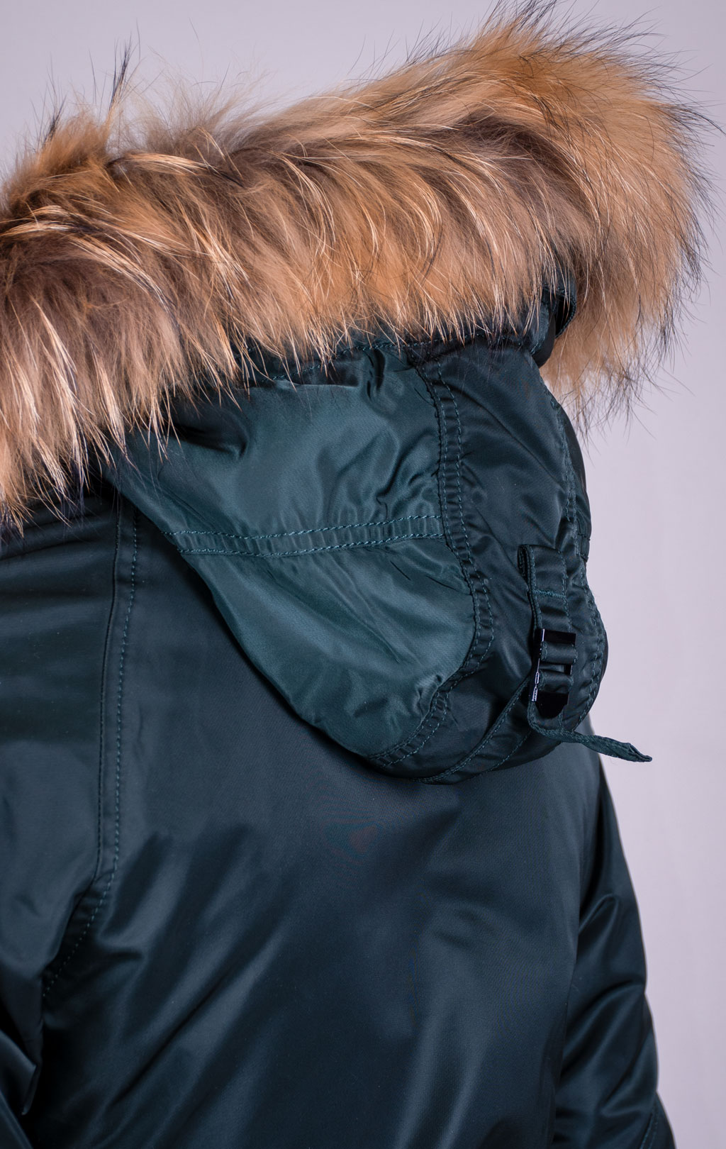 Женская аляска ALPHA INDUSTRIES VF 59 N-3B натур. мех petrol dark 