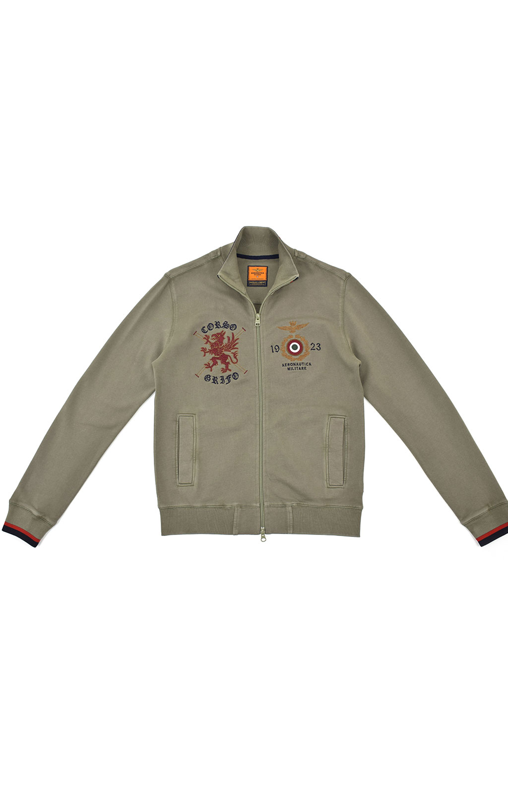 Олимпийка AERONAUTICA MILITARE SS 20/IN verde militare (FE 1488) 