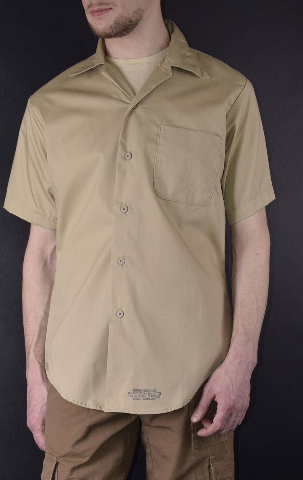 Рубашка Institution Shirt khaki США