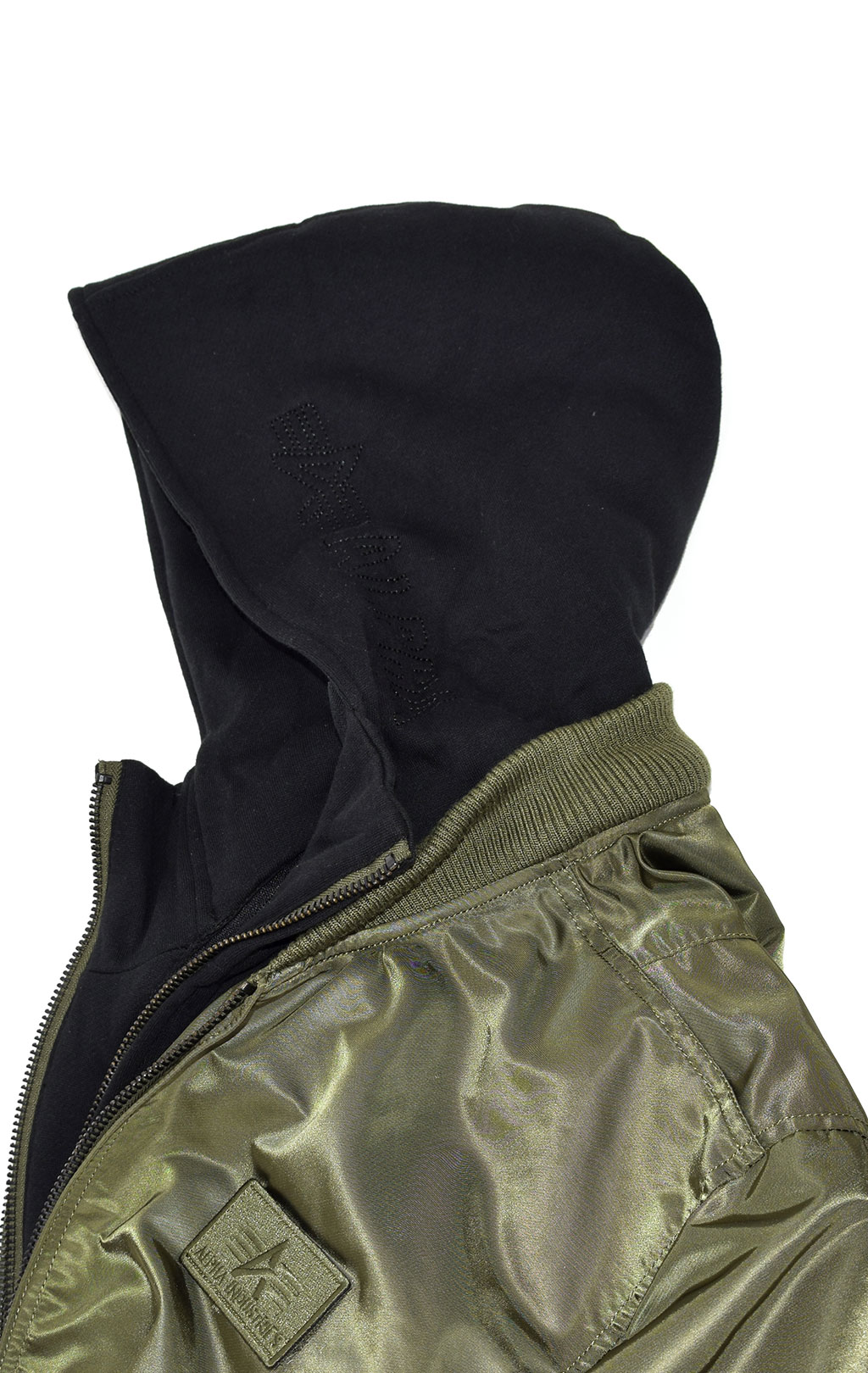Куртка-бомбер лётная ALPHA INDUSTRIES D-Tec MA-1 dark green/black 