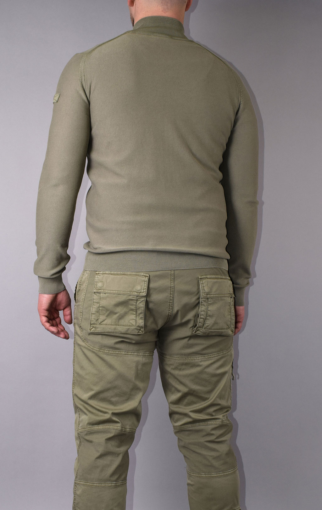 Свитер на молнии AERONAUTICA MILITARE SS 21/IN green (MA 1259) 