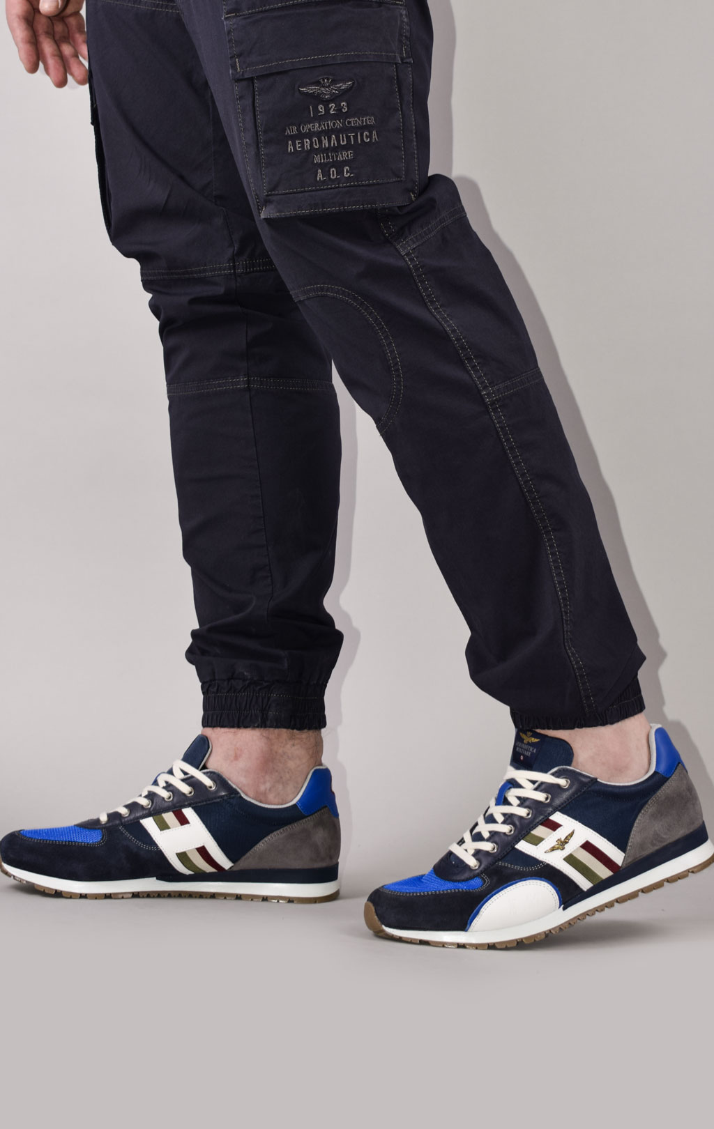 Кроссовки AERONAUTICA MILITARE SS 22 m/PT azurro/blue chiaro/grigio scuro (SC 190)