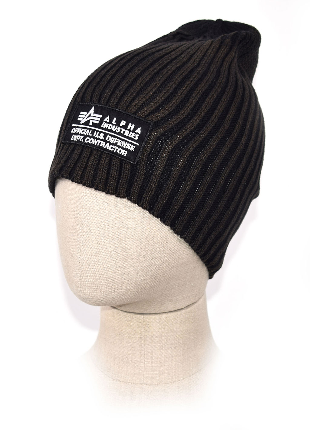 Шапка ALPHA INDUSTRIES HEAVY RIB BEANIE II black 