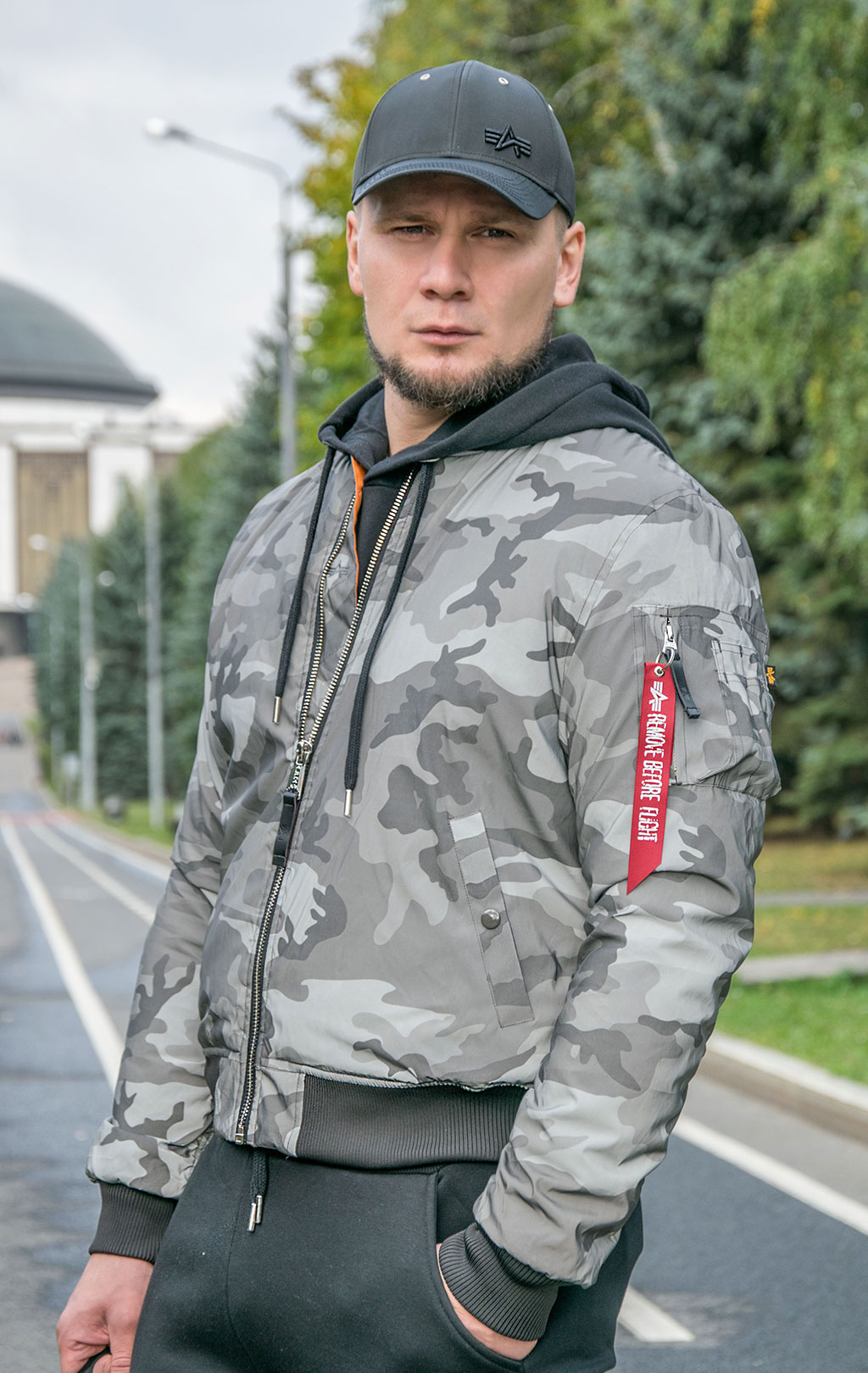 Бомбер ALPHA INDUSTRIES VF 59 REFLECTIVE CAMO MA-1 black camo 