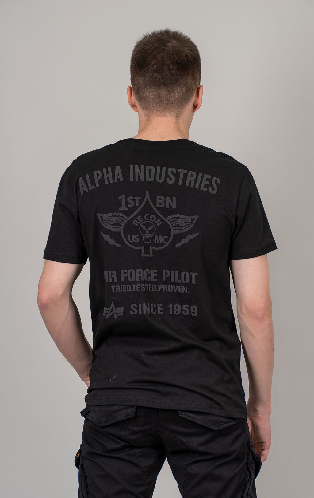 Футболка ALPHA INDUSTRIES AIR FORCE T black 