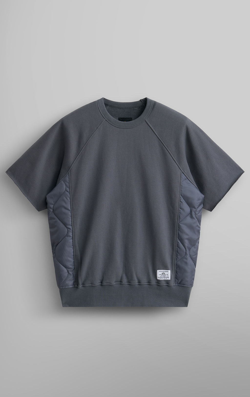 Свитшот ALPHA INDUSTRIES SHORT SLEEVE SWEATSHIRT SS 24 m aircraft gray 