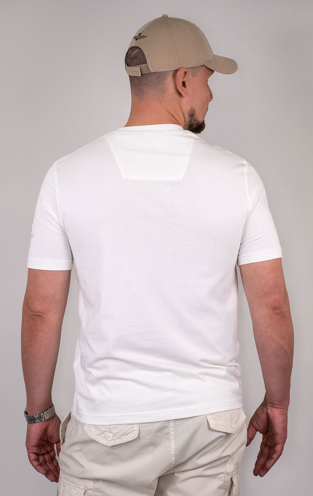 Футболка AERONAUTICA MILITARE INDIAN PRINT SS 24/BD off white (TS 2214) 