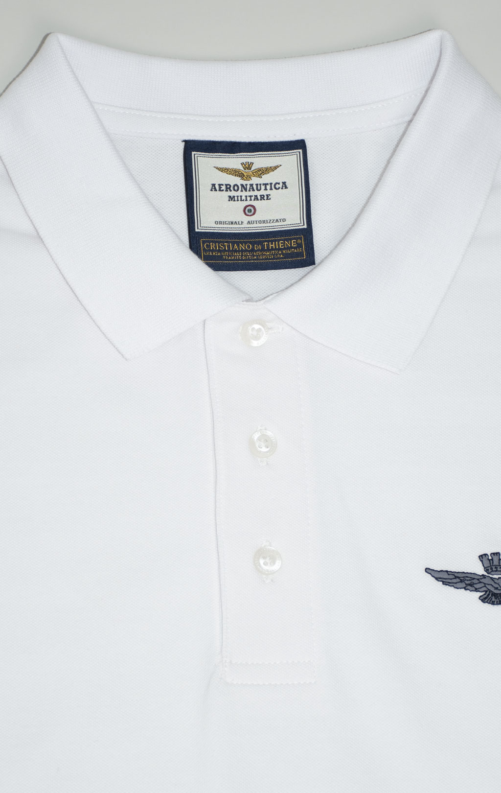 Футболка-поло AERONAUTICA MILITARE SS 25 m/BD off white (PO 1843) 