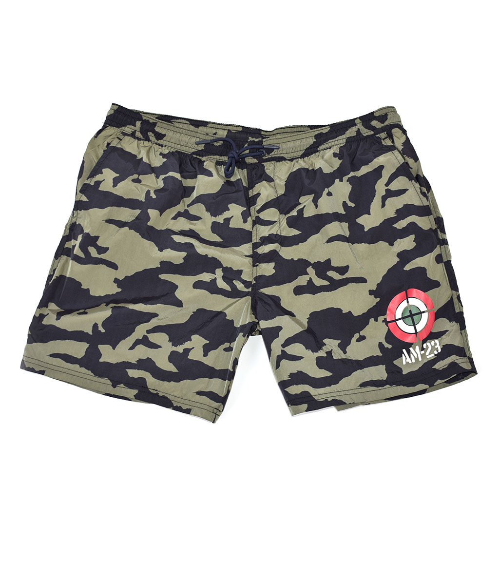 Плавки AERONAUTICA MILITARE SS 20/CN camouflage blue navy/verde militare (BW 190) 