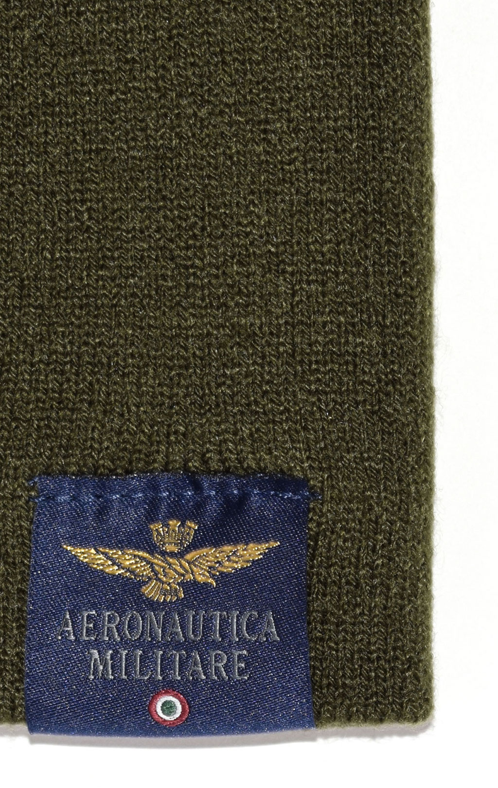 Шапка вязаная AERONAUTICA MILITARE FW 21/22/CN verde militare (CU 036) 