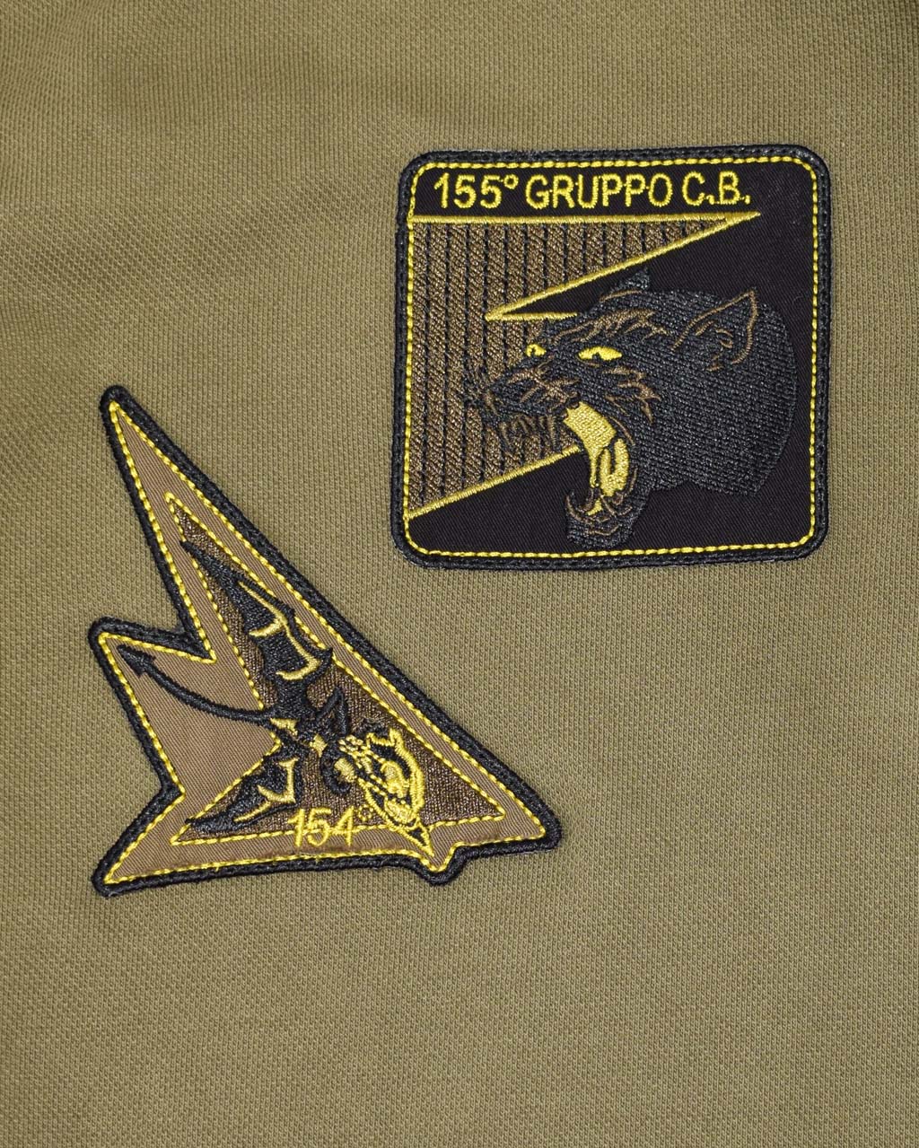 Поло-лонгслив AERONAUTICA MILITARE FW 21/22/TR verde militare (TS 1571) 