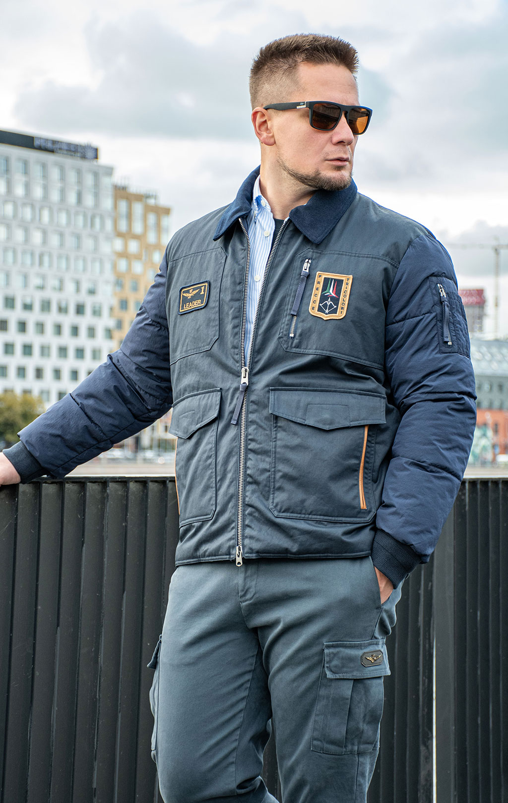 Куртка-пилот AERONAUTICA MILITARE FW 26/27/CN blue navy (AB 3081) 