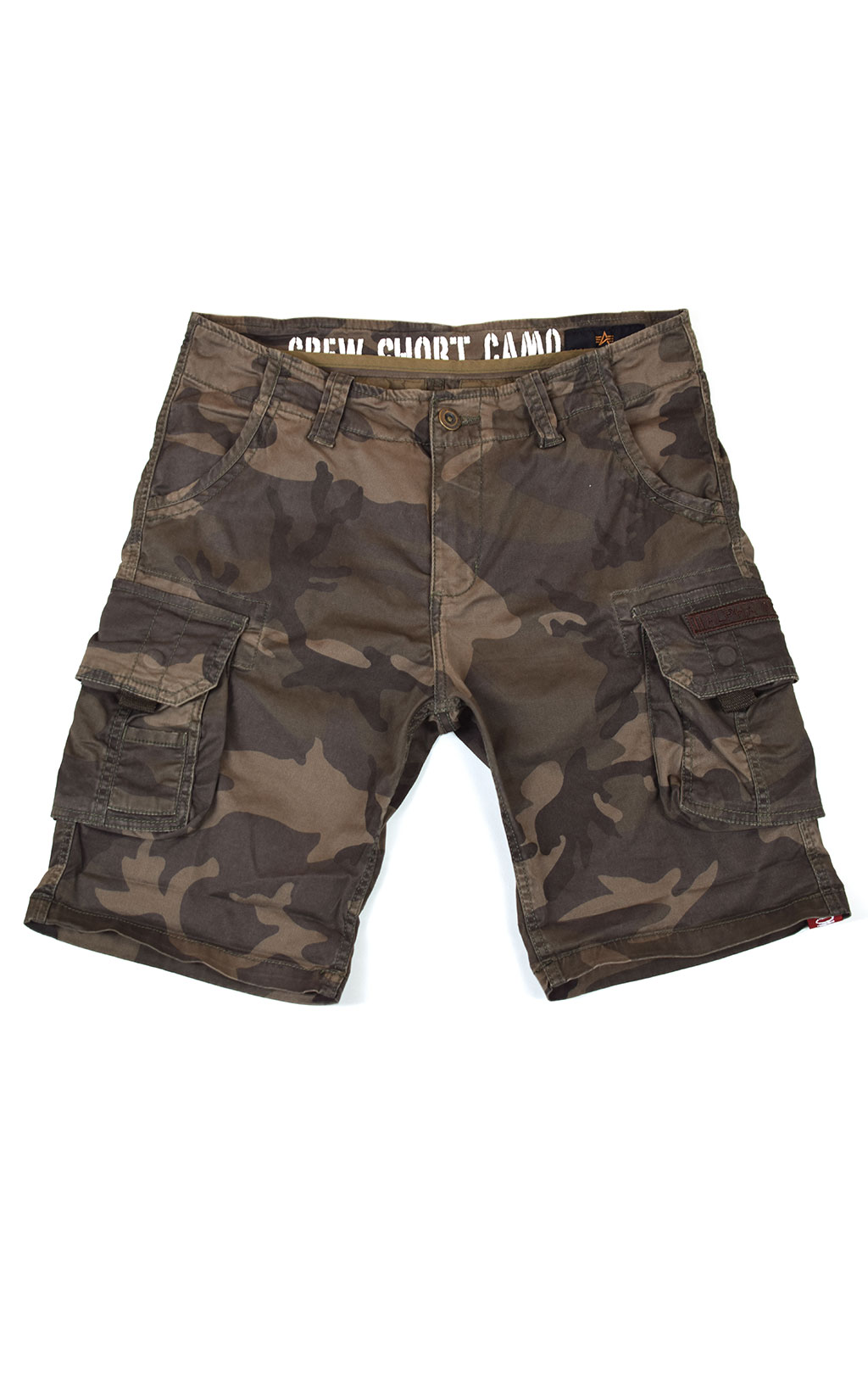 Шорты ALPHA INDUSTRIES CREW SHORT dark olive camo 